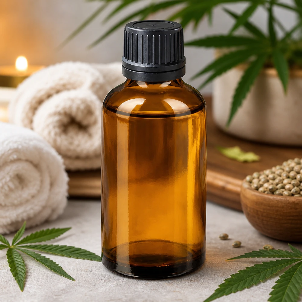50 ml dråbeflaske 1 mm sort OV BrownLine UT18/50 Sort dråbehætte med 1 mm åbning på 50 ml ravfarvet glasflaske til præcis dråbedosering