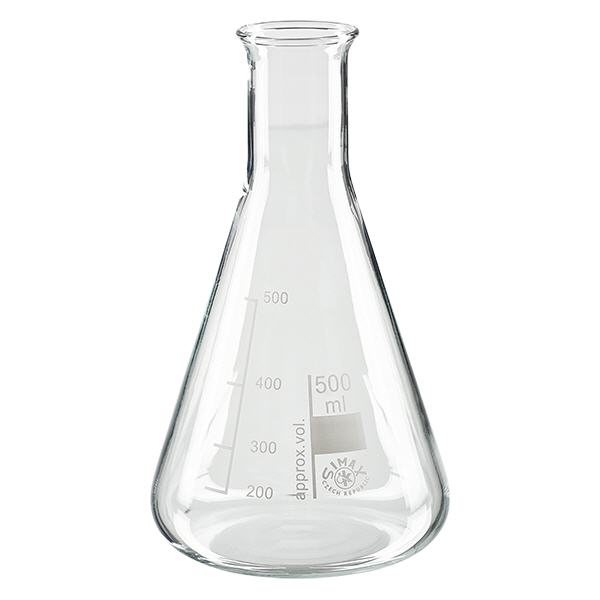 Erlenmeyer-kolbe 500 ml med smal hals