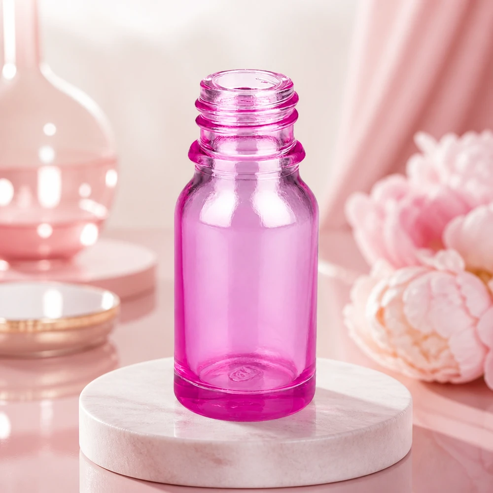10 ml apoteksflaske PurpleLine UT18/10 UNiTWIST Pink 10 ml glasflaske PurpleLine UT18/10 UNiTWIST til præcis dosering af tinkturer og essenser
