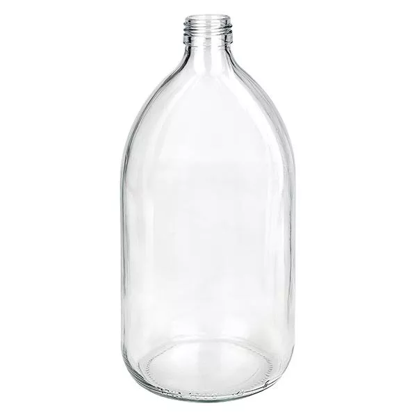 1000 ml medicinflaske klar, uden hætte PP28 ApoGlas. Farmaceutisk kvalitet fra EU-produktion. 28 mm gevind. (sirup, let glasflaske) 1000 ml medicinflaske klar, uden hætte PP28 ApoGlas. Farmaceutisk kvalitet fra EU-produktion. 28 mm gevind. (sirup, let glasflaske)