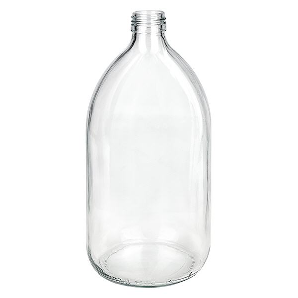 1000 ml medicinflaske klar, uden hætte PP28 ApoGlas. Farmaceutisk kvalitet fra EU-produktion. 28 mm gevind. (sirup, let glasflaske) 1000 ml medicinflaske klar, uden hætte PP28 ApoGlas. Farmaceutisk kvalitet fra EU-produktion. 28 mm gevind. (sirup, let glasflaske)
