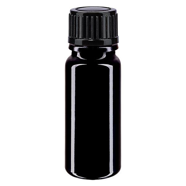 Apoteksflaske viol. 10ml dryp v. 1mm sort pc. Apoteksflaske viol. 10ml dryp v. 1mm sort pc.