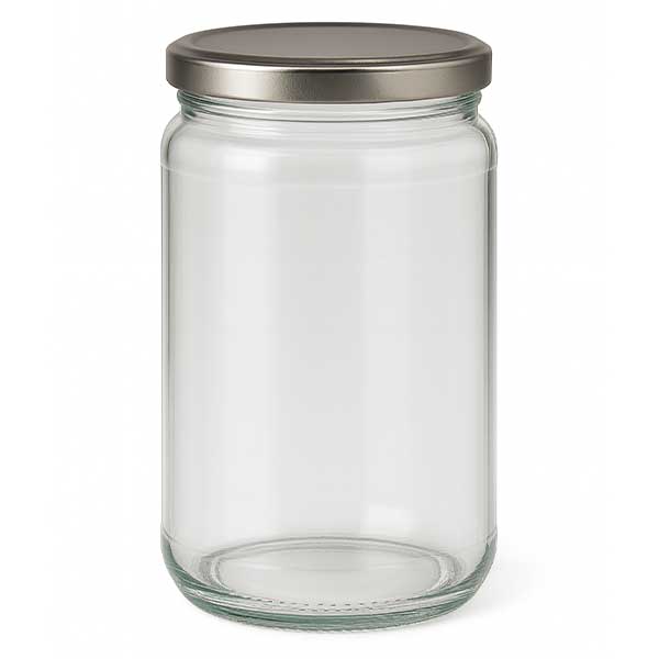 305 ml rund krukke med BasicSeal-låg sølv UNiTWIST