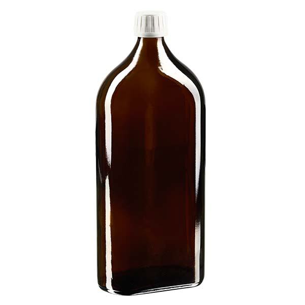 1000 ml Meplat brun skrue v. w. OV EPE-skive 1000 ml Meplat brun skrue v. w. OV EPE-skive