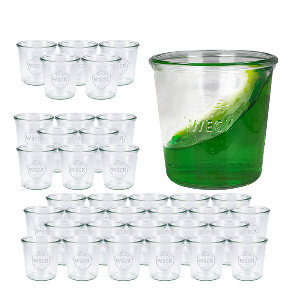 Sæt med 36 Weck-krukker 580 ml Briller Sæt med 36 Weck-krukker 580 ml Briller