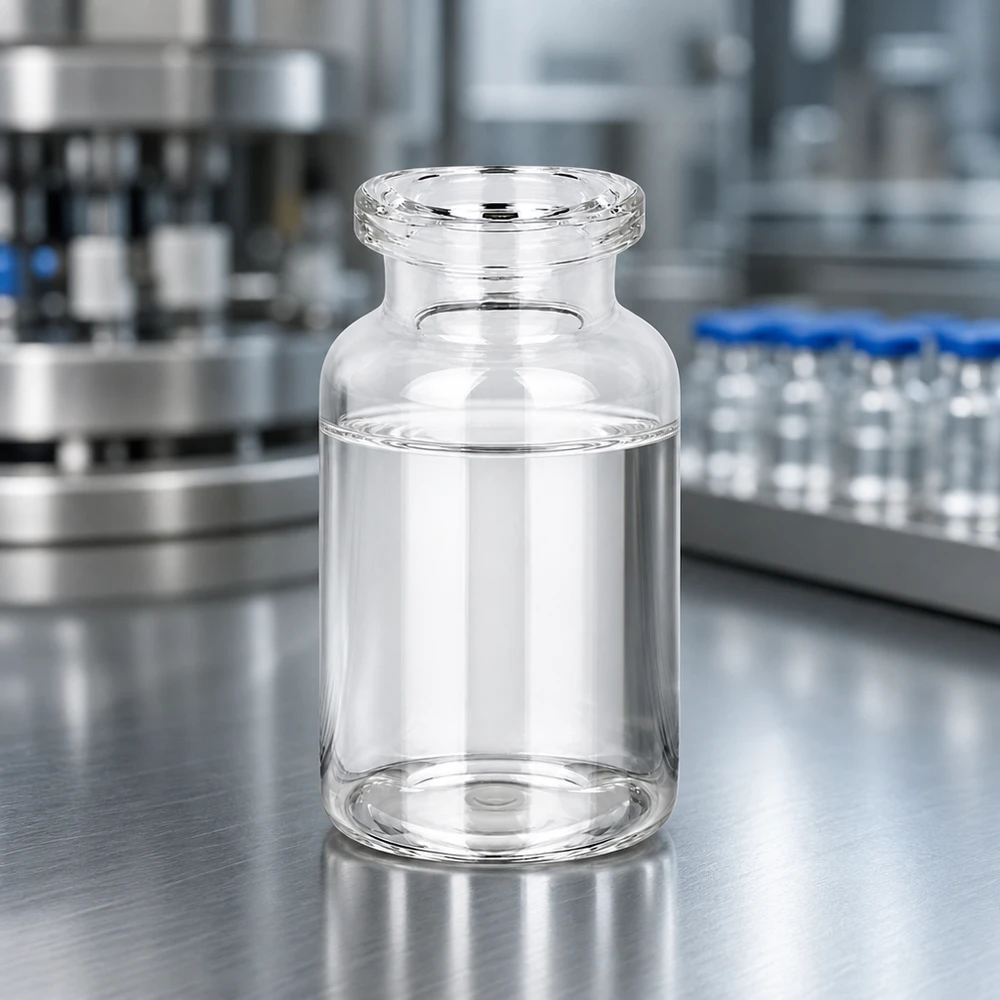 Injektionsflaske i klart glas 10 ml 10ml Injektionsflasche Klarglas mit glatter Außenwand und verstärktem Boden für Druckbelastung