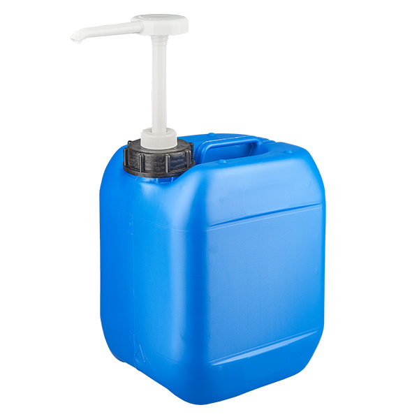 5 liters blå dunk med doseringspumpe 5 liters blå dunk med doseringspumpe