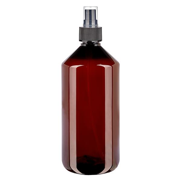 PET-flaske 1000 ml med forstøver sort PET-flaske 1000 ml med forstøver sort