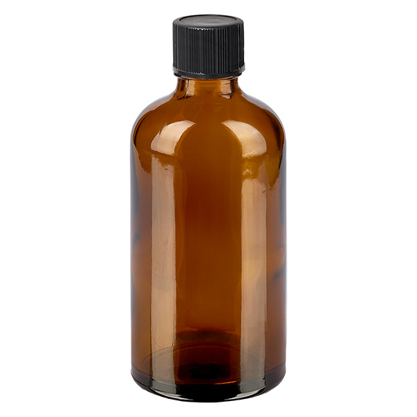 100 ml dråbeflaske 1 mm sort STD BrownLine UT18/100