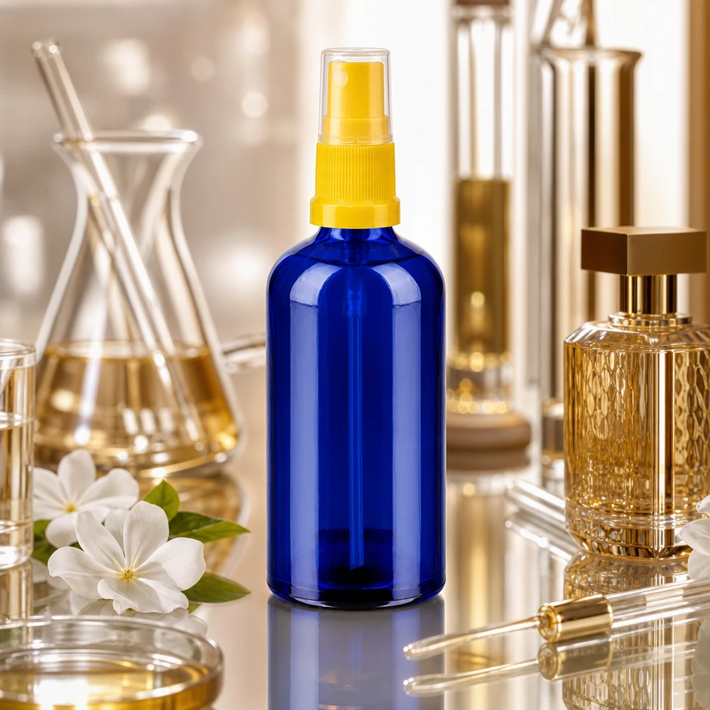 Professionel 100 ml glassprayflaske med STD-gevind til aromaterapi
