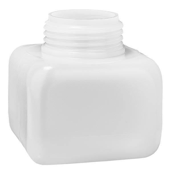 Kemikalieflaske 250 ml, bred hals fremstillet af PE-HD, naturfarve, GL 50