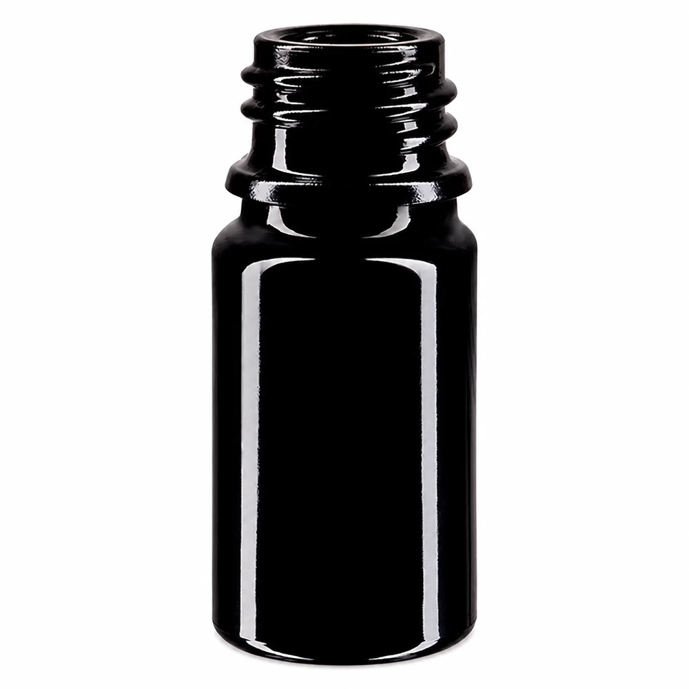 Violet glasflaske 5ml DIN 18 (Mironglas) 5 ml Orion-dråbeflaske lavet af violet Miron-glas af høj kvalitet til æteriske olier og essenser