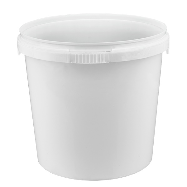 Hvid spand på 1 liter uden låg