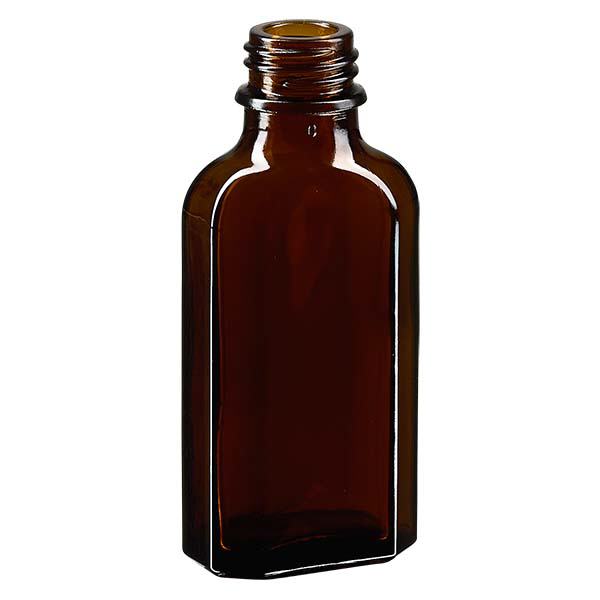 50 ml Meplat-flaske brun DIN22 50 ml Meplat-flaske brun DIN22 tråd glasflaske firkantet til medicin kosmetik aromaterapi tom