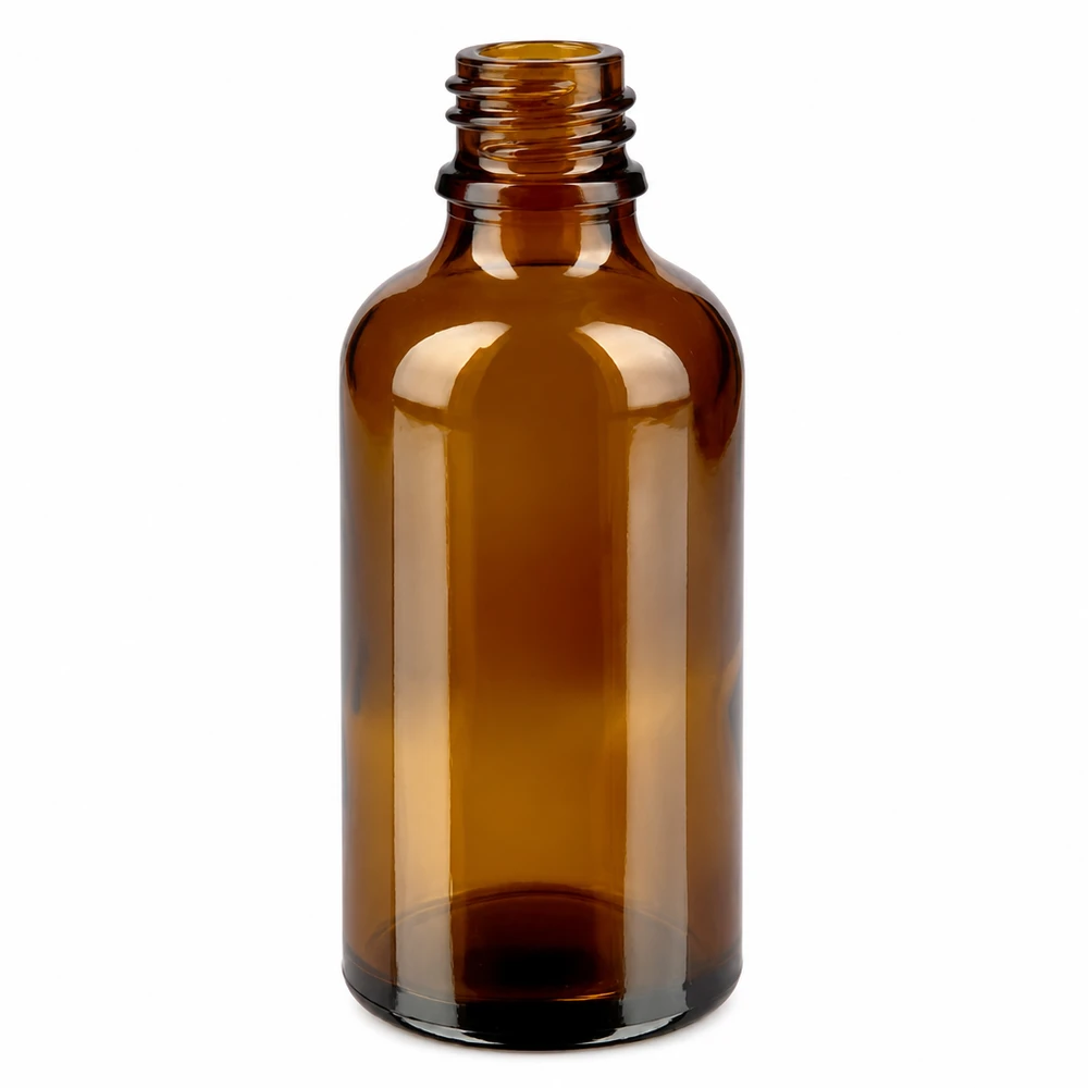50 ml dråbeflaske 1 mm sort STD BrownLine UT18/50 50 ml dråbeflaske af ravfarvet glas med 1 mm dråbeåbning til præcis dosering