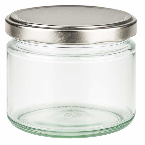 330 ml rund krukke med BasicSeal-låg sølv UNiTWIST