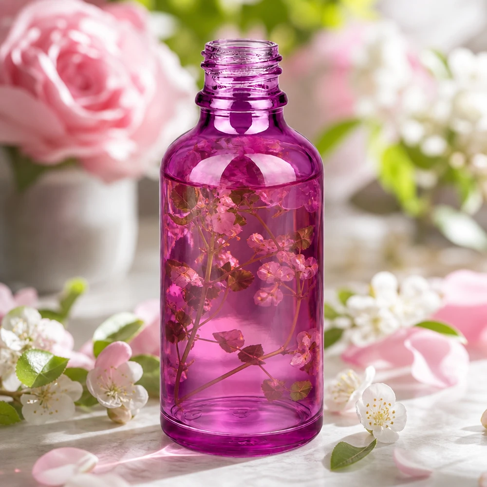 Kompakt 50 ml PurpleLine UT18/50 UNiTWIST apoteksflaske i lys violet glas til æteriske olier