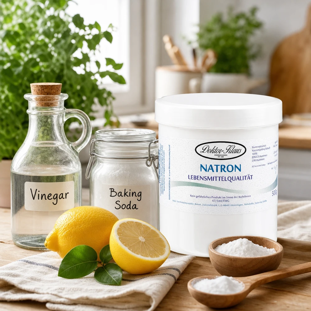 500 g bagepulver Doctor Klaus Natron Doctor Klaus 500g med citroneddike og bagepulver til naturlig rengøring i hjemmet