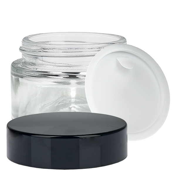 Glaskrukke 30 ml klar med indsatslåg UNiTWIST Glaskrukke 30 ml klar med indsatslåg UNiTWIST