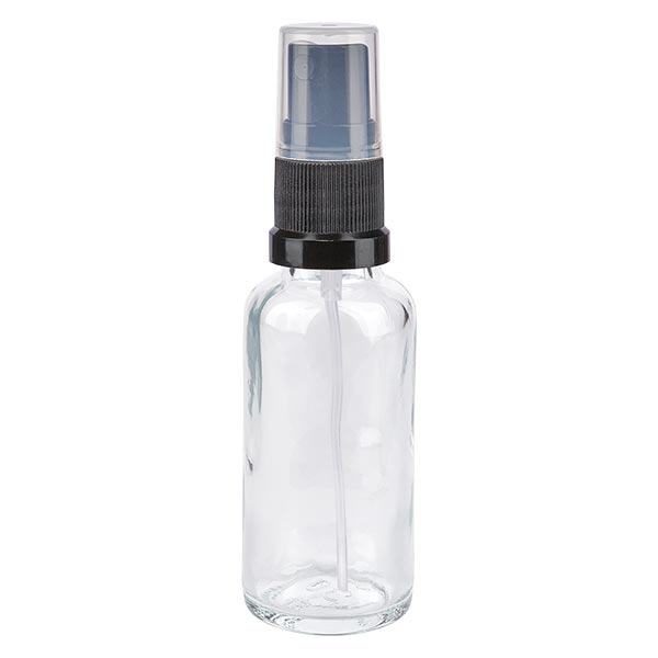 Apotekerflaske klar 30 ml spraytilbehør sort Apotekerflaske klar 30 ml spraytilbehør sort