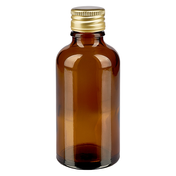 50 ml flaske 11 mm SV Alu-Gold STD BrownL. UT18/50