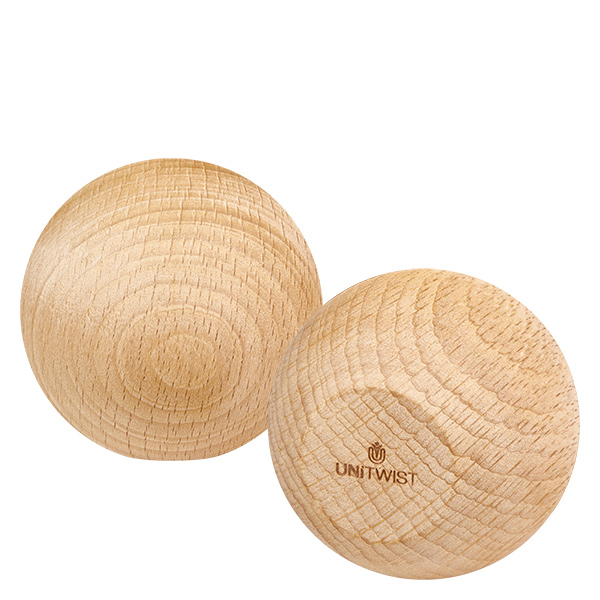 UNiTWIST trækugle (bøg) til WECK RR60 UNiTWIST trækugle bøg WECK RR60 låg to naturlige trækugler med brandlogo