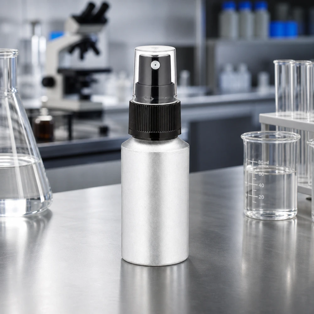 30 ml farvet aluminiumsflaske med forstøver 30 ml aluminiumssprayflaske med mat finish, ideel til laboratorier og skønhedssaloner
