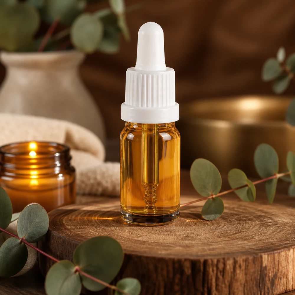 5 ml pipetteflaske hvid OV BrownLine UT18/5 BrownLine pipetteflaske 5 ml med UT18/5-gevind - ideel til kosmetik og aromaterapi