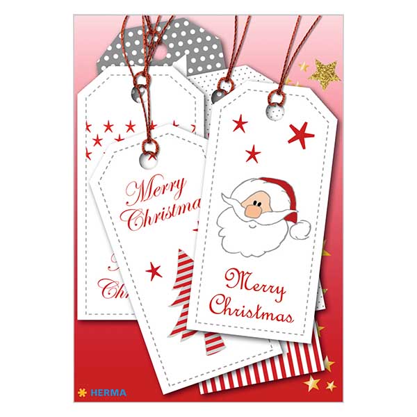 XMAS"-vedhæng (6 stk.) med glitter | 6 papirvedhæng med tråd. XMAS"-vedhæng (6 stk.) med glitter | 6 papirvedhæng med tråd.