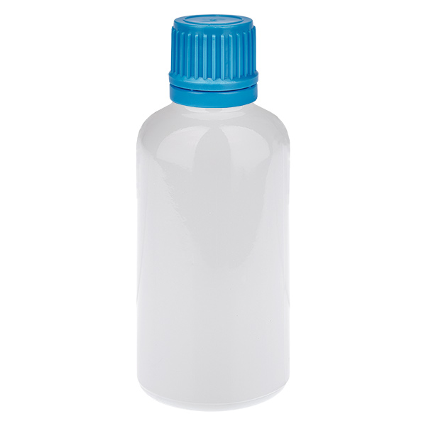 50 ml flaske 11 mm skruelåg, blå, originalitetslås WhiteLine UT18/50 50 ml flaske 11 mm skruelåg, blå, originalitetslås WhiteLine UT18/50