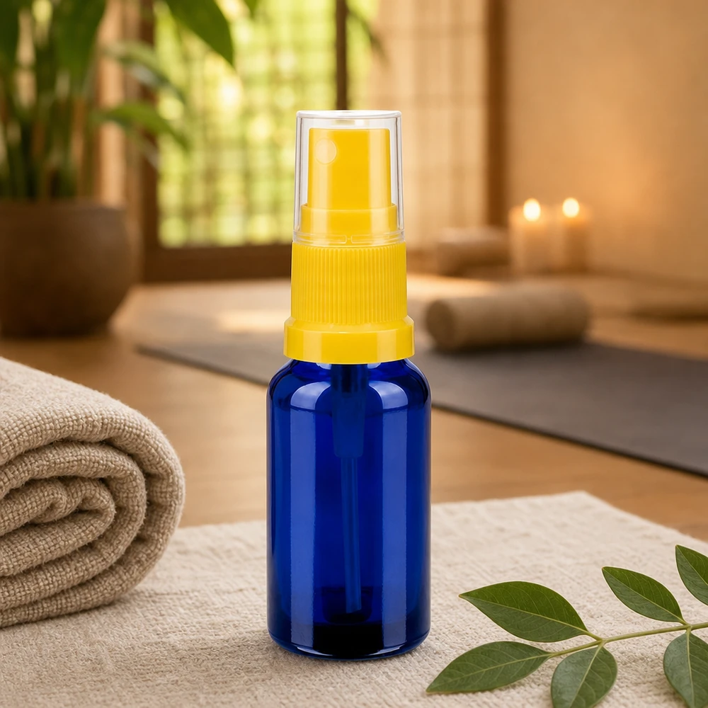 20 ml sprayflaske af højkvalitetsglas med standard BlueLine UT18/20-gevind
