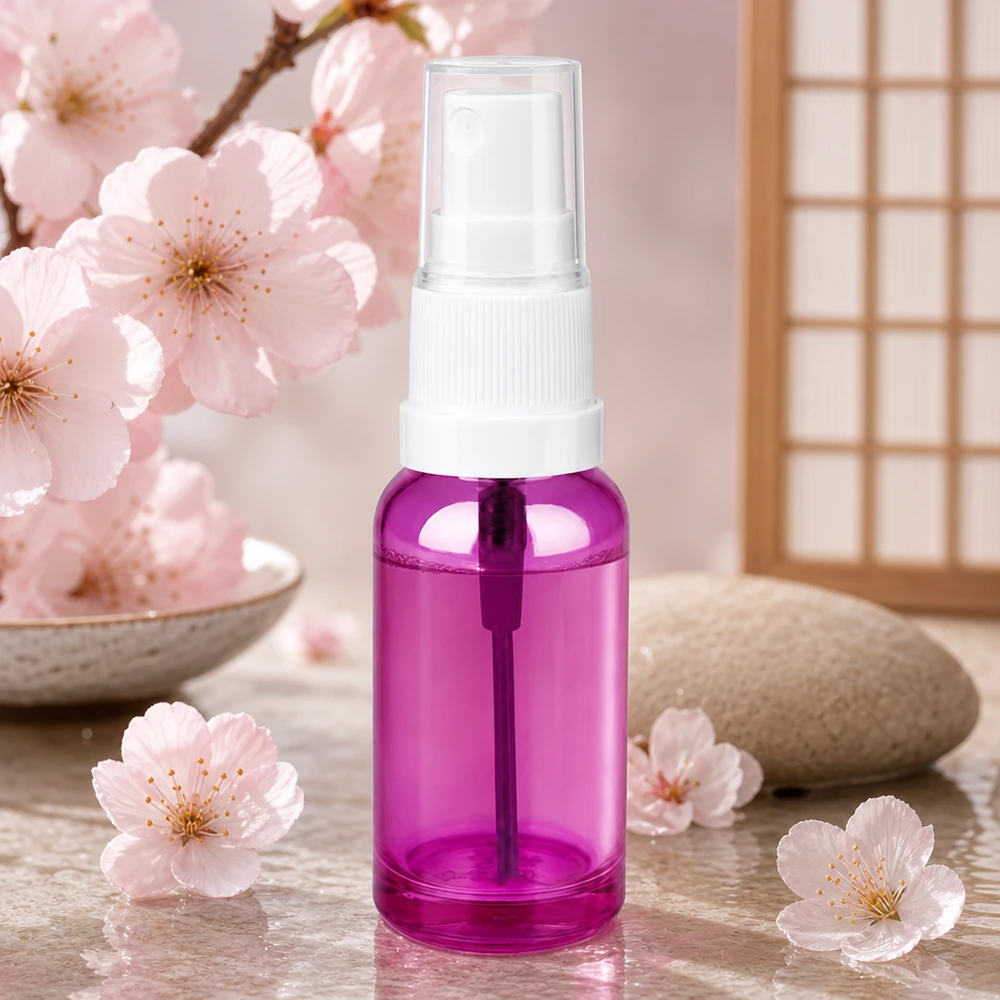 20 ml sprayflaske hvid/transparent Standard PurpleLine UT18/20 20 ml sprayflaske med hvid plastforstøver i et elegant lilla look til daglig brug