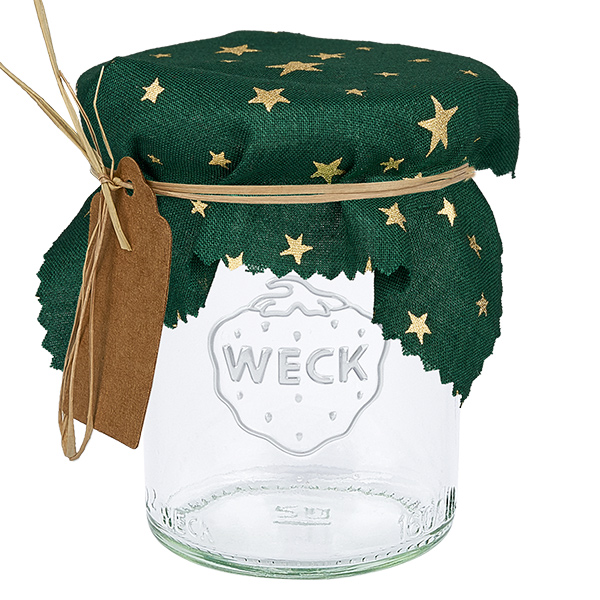 Stofdækkeserviet stjerner grøn 120x120mm firkantet