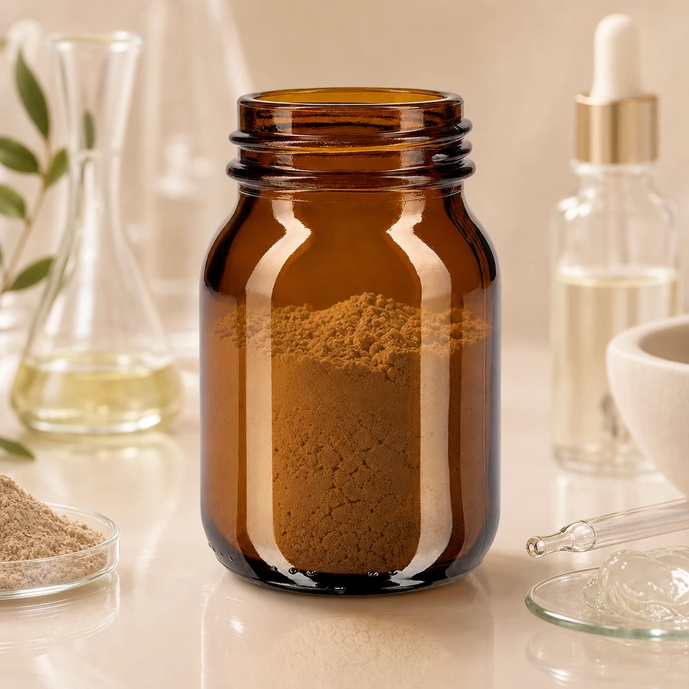 75 ml flaske med bred hals i ravfarvet glas med DIN 40-halsfinish 75 ml bredhalset flaske af høj kvalitet lavet af UV-beskyttende ravfarvet glas med standardiseret DIN 40-halsfinish