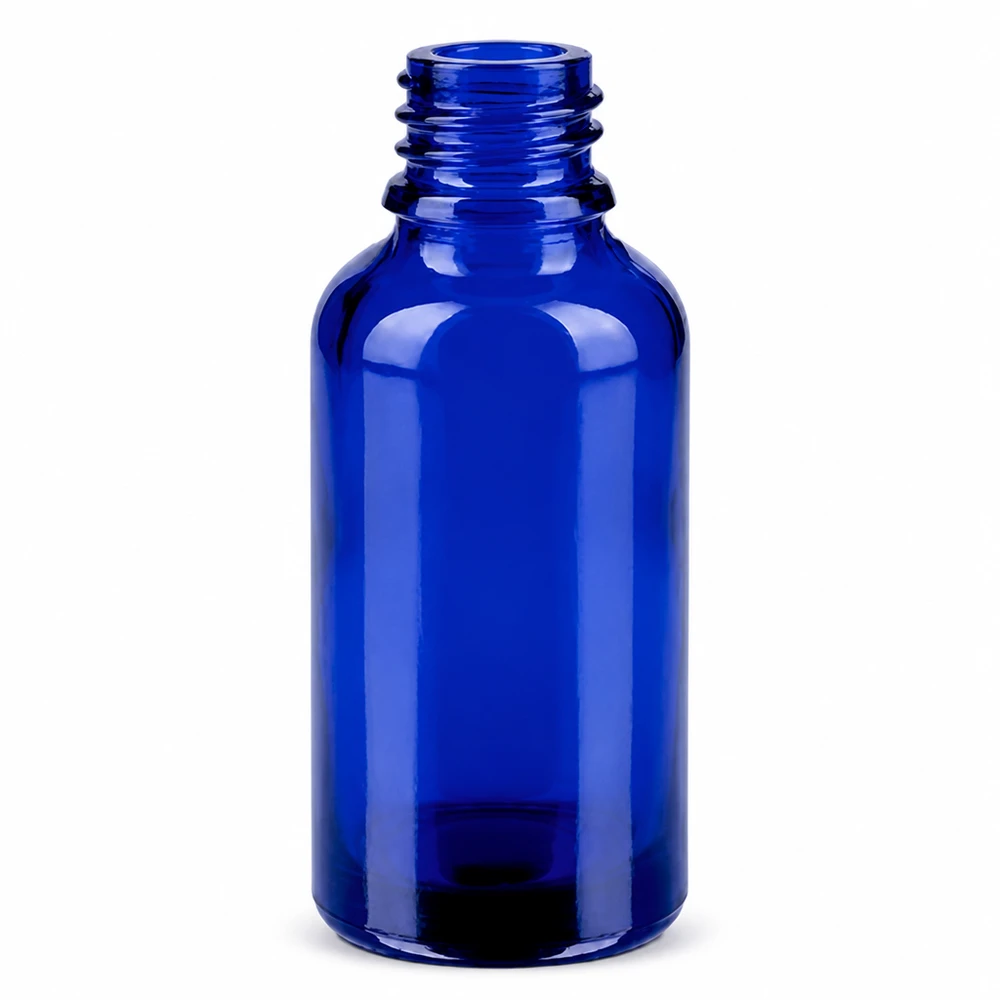 30 ml Dropperflaske 0,8 mm grøn STD BlueLine UT18/30 30 ml glasflaske blå med dråbehætte 0,8 mm til æteriske olier og kosmetik