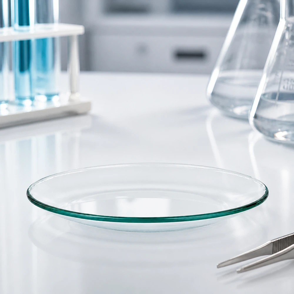 Urglasskål Ø 120 mm Urglasskål af høj kvalitet med en diameter på 120 mm lavet af klart borosilikatglas til videnskabelige anvendelser