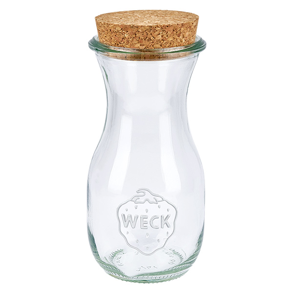 290 ml juiceflaske WECK RR60 med kork natur