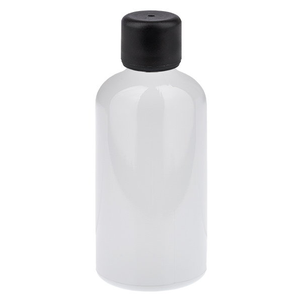 100 ml flaske 6 mm skruelåg sort standard WhiteLine UT18/100