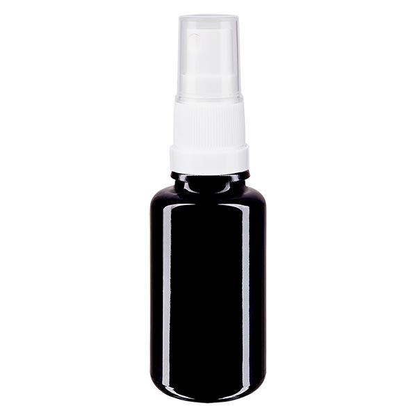Apoteksflaske viol. 20ml spraytilbehør hvid Apoteksflaske viol. 20ml spraytilbehør hvid