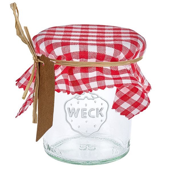 Stofdækkeserviet rød ternet 120x120mm firkantet