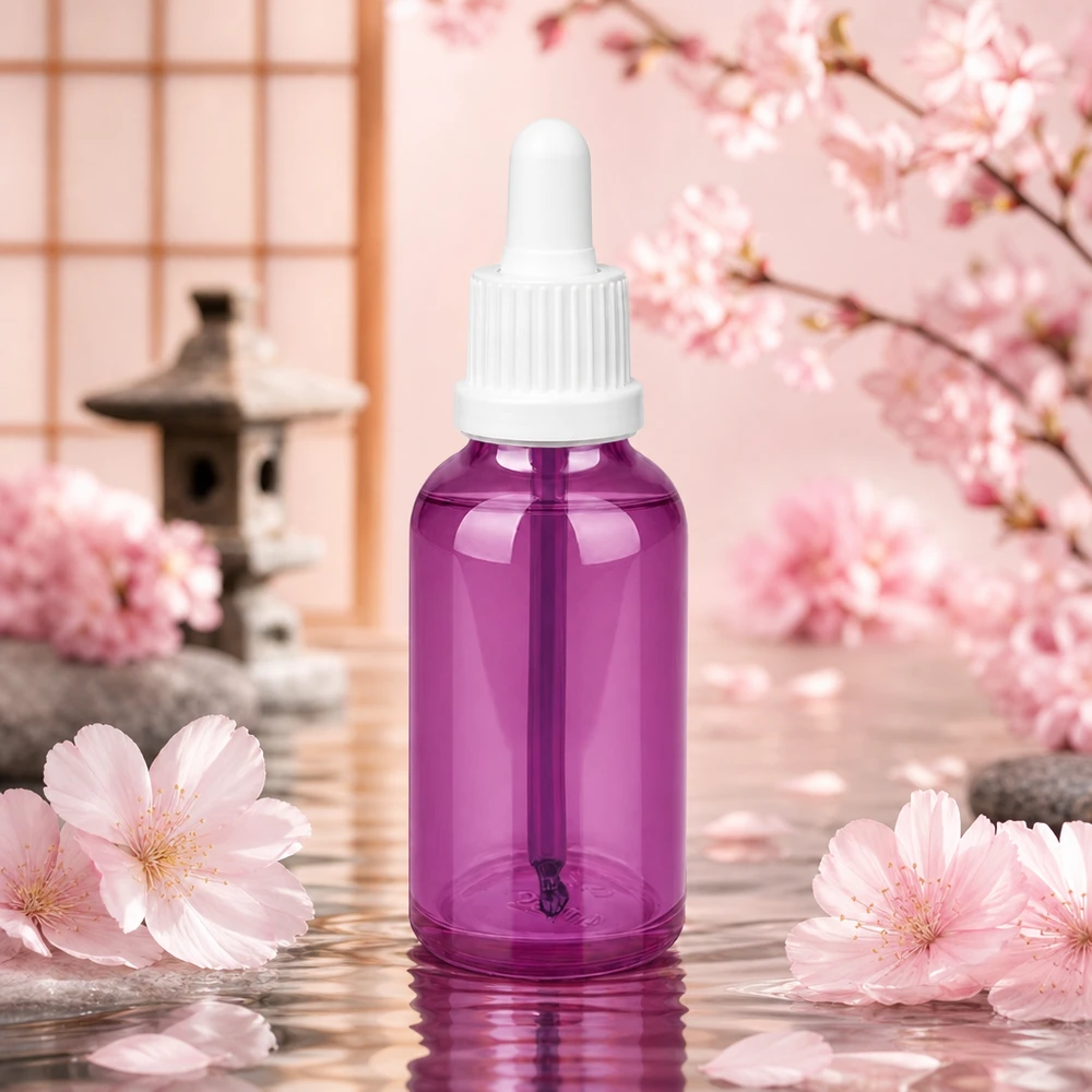 30 ml pipetteflaske hvid originalitet skruelåg PurpleLine UT18/30 30 ml pipetteflaske af højkvalitetsplast i lilla til sikker opbevaring af serum
