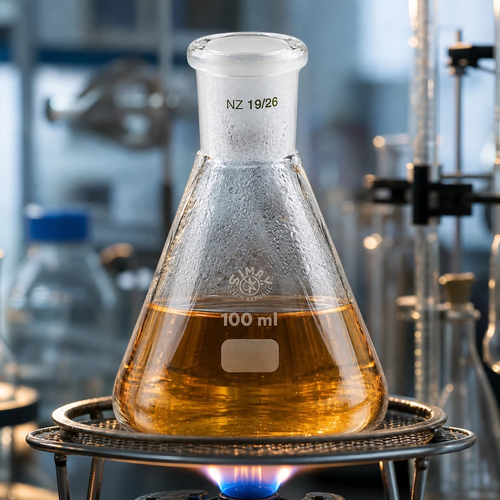 Erlenmeyer-kolbe 100 ml med standard slebet led (19/26) Erlenmeyer-kolbe 100 ml med standard slebet led (19/26)