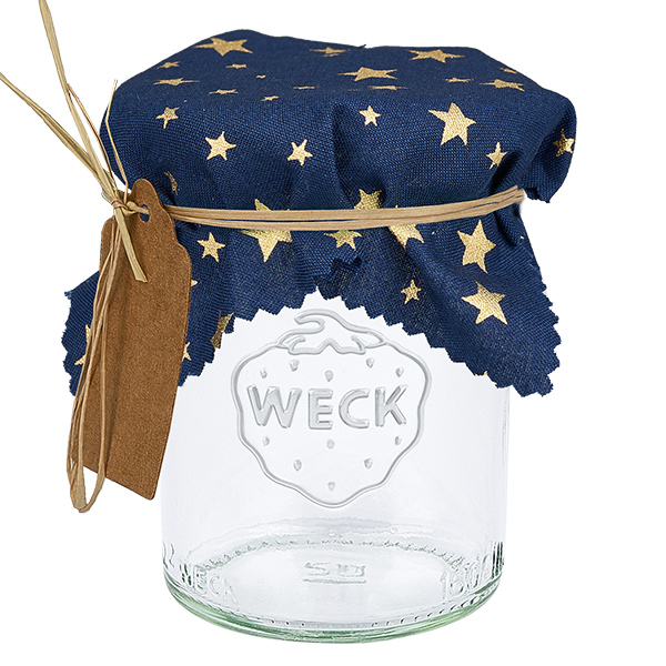 Stofdækkeserviet stjerner blå 120x120mm firkantet