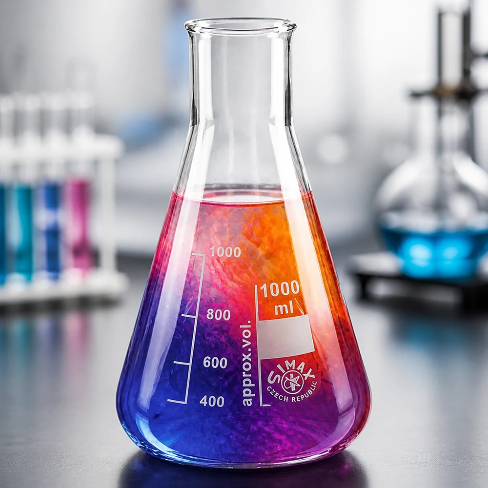 Erlenmeyer-kolbe 300 ml med bred hals Erlenmeyer-kolbe 300 ml med bred hals