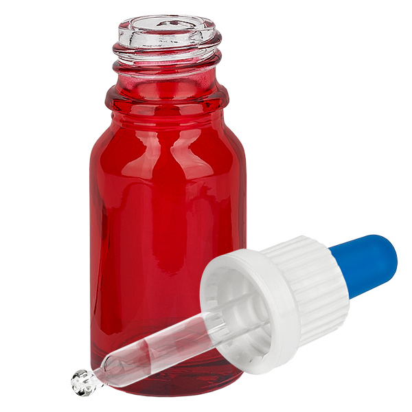 10 ml pipetteflaske hvid/blå OV RedLine UT18/10 10 ml pipetteflaske hvid/blå OV RedLine UT18/10