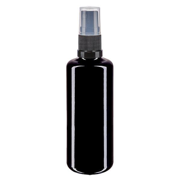 Apotekerflaske viol. 100ml spraytilbehør sort Apotekerflaske viol. 100ml spraytilbehør sort
