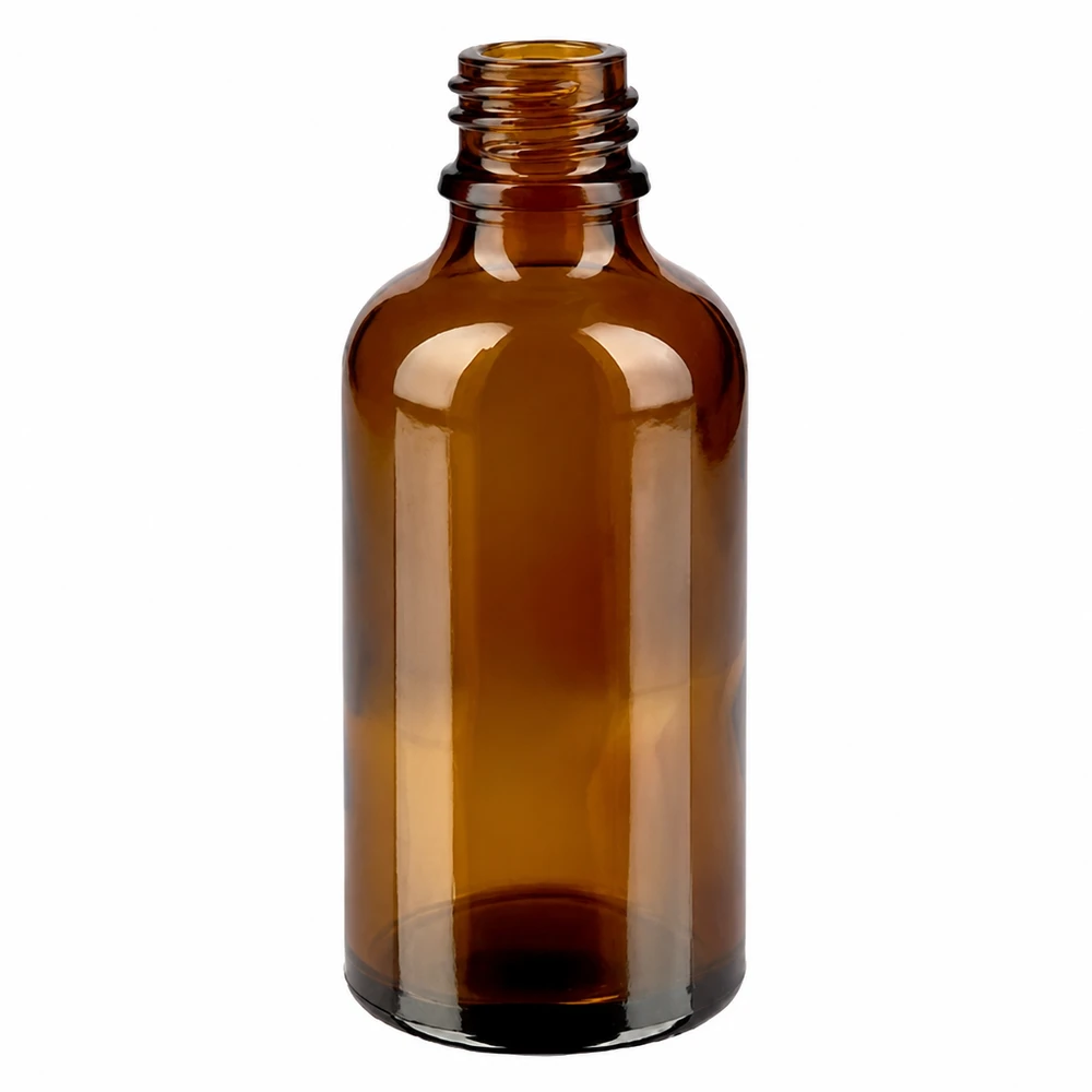 50 ml Dropperflaske 0,8 mm grøn STD BrownLine UT18/50 Brun glasflaske 50 ml med dråbehætte til æteriske olier og kosmetik