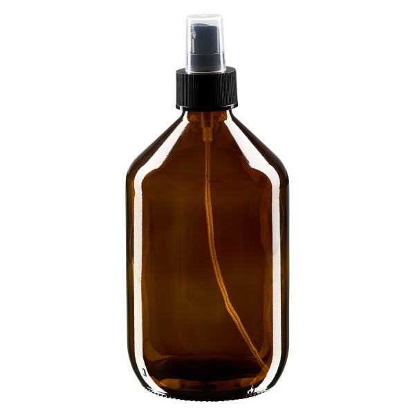 500 ml medicinflaske brun, med pumpesprøjte sort ApoGlas. Farmaceutisk kvalitet fra EU-produktion. 28 mm (PP28) gevind. (sirup, let glasflaske) 500 ml medicinflaske brun, med pumpesprøjte sort ApoGlas. Farmaceutisk kvalitet fra EU-produktion. 28 mm (PP28) gevind. (sirup, let glasflaske)