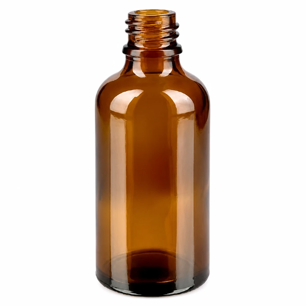 50 ml flaske 11 mm SV hvid OV BrownLine UT18/50 50 ml apotekerflaske af ravfarvet glas med 11 mm gevind til lysfølsomme stoffer
