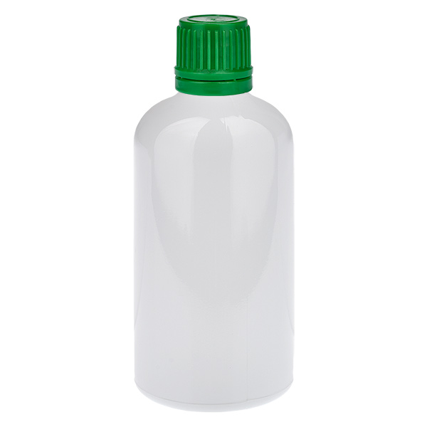 100 ml flaske 11 mm skruelåg grøn Originalitetslås WhiteLine UT18/100 100 ml flaske 11 mm skruelåg grøn Originalitetslås WhiteLine UT18/100